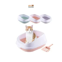 Large cat litter tray with high walls