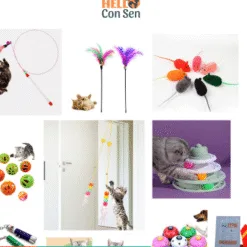 CAT TOYS Flexible steel wire cat fishing rod – cat toy with laser bell cat poke bell dog and cat training bell