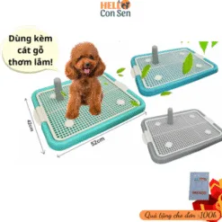 Small dog litter tray with dog litter box pole size 50*36 cm, suitable for dogs under 7kg - Dog and cat accessories